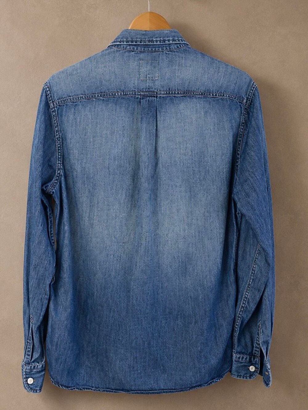 Levi’s Sz M Denim Chambray Button Front Shirt Western Workwear Blue - Picture 2 of 6
